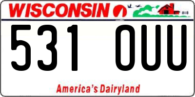 WI license plate 531OUU