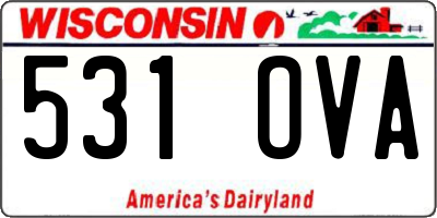 WI license plate 531OVA