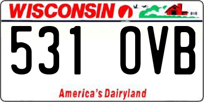 WI license plate 531OVB