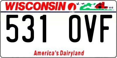 WI license plate 531OVF
