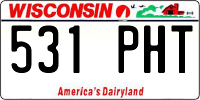 WI license plate 531PHT