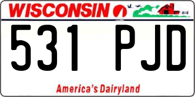 WI license plate 531PJD