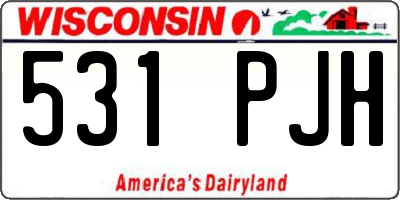WI license plate 531PJH