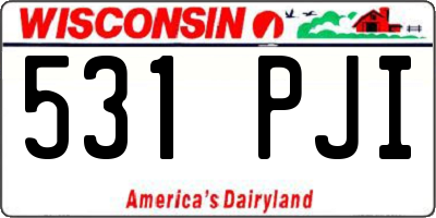 WI license plate 531PJI