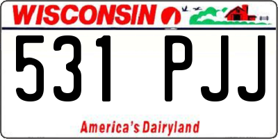 WI license plate 531PJJ
