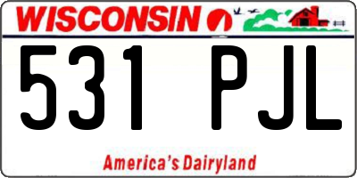 WI license plate 531PJL