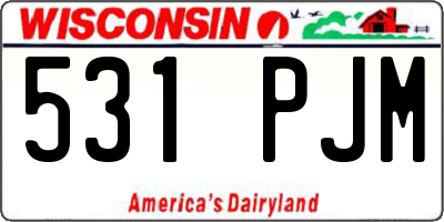 WI license plate 531PJM