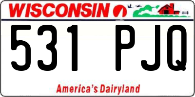 WI license plate 531PJQ