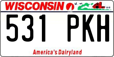 WI license plate 531PKH