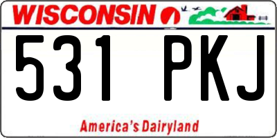 WI license plate 531PKJ