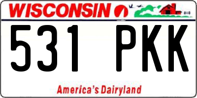 WI license plate 531PKK
