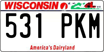 WI license plate 531PKM
