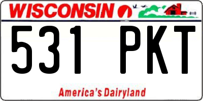 WI license plate 531PKT