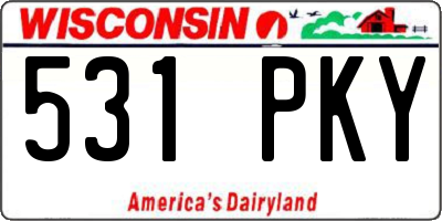 WI license plate 531PKY