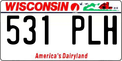 WI license plate 531PLH