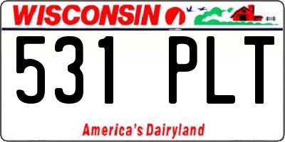 WI license plate 531PLT
