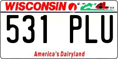 WI license plate 531PLU