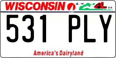 WI license plate 531PLY