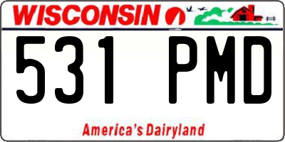 WI license plate 531PMD