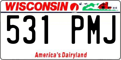 WI license plate 531PMJ