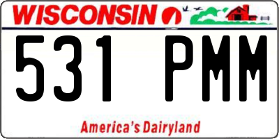 WI license plate 531PMM