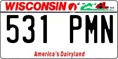 WI license plate 531PMN