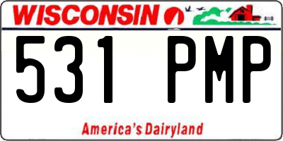 WI license plate 531PMP