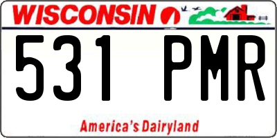 WI license plate 531PMR