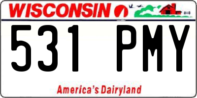 WI license plate 531PMY