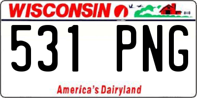 WI license plate 531PNG