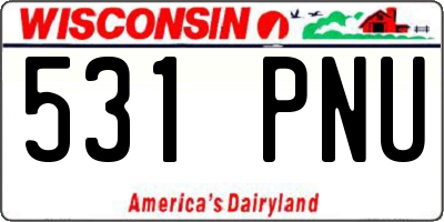 WI license plate 531PNU