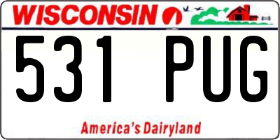 WI license plate 531PUG