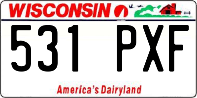 WI license plate 531PXF