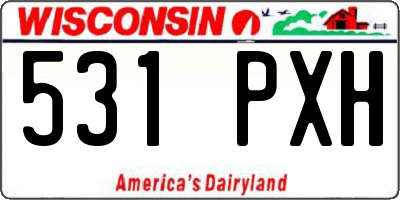 WI license plate 531PXH