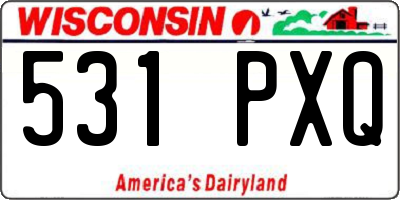 WI license plate 531PXQ