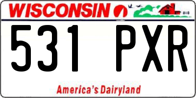 WI license plate 531PXR