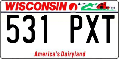 WI license plate 531PXT