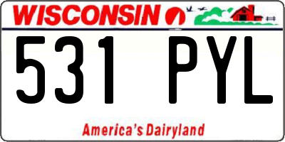 WI license plate 531PYL