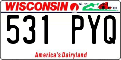 WI license plate 531PYQ