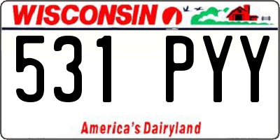 WI license plate 531PYY