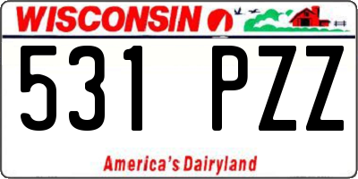 WI license plate 531PZZ