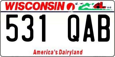 WI license plate 531QAB