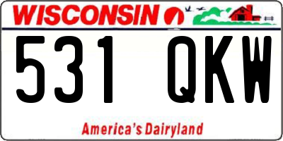 WI license plate 531QKW
