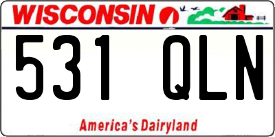 WI license plate 531QLN