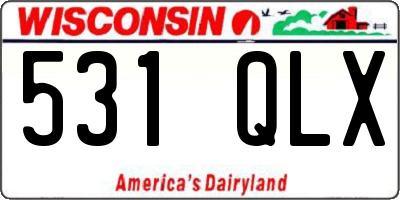 WI license plate 531QLX
