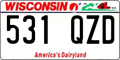 WI license plate 531QZD