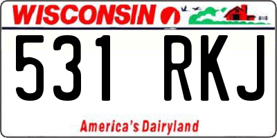 WI license plate 531RKJ