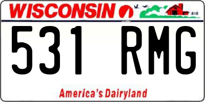 WI license plate 531RMG