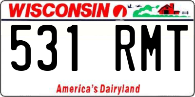 WI license plate 531RMT