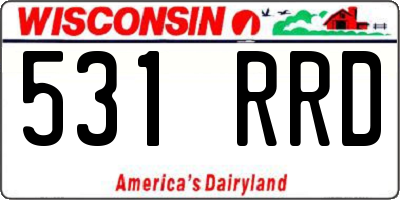WI license plate 531RRD